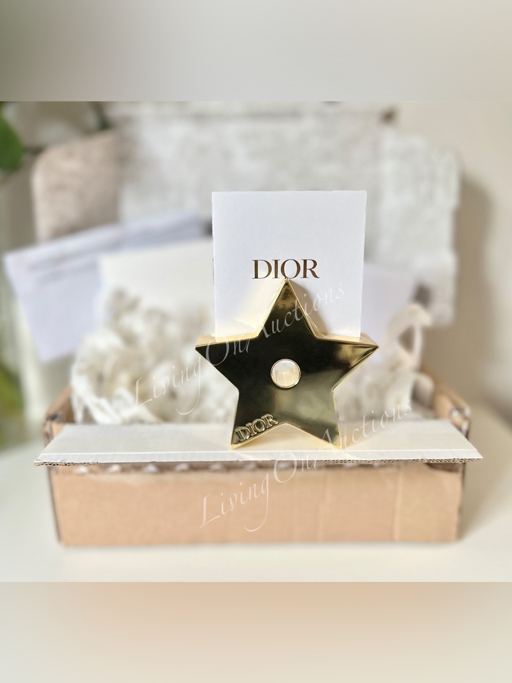 2026 DIOR Gold Star Photo Holder Stand Paperweight Beauty Platinum Summer Gift